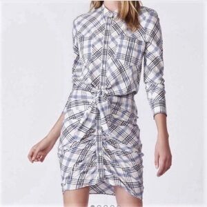 Veronica Beard Della Plaid Shirt Dress